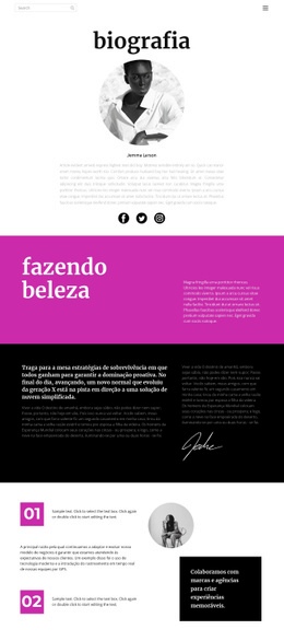 Biografia Do Estilista - Modelo HTML5, Responsivo, Gratuito
