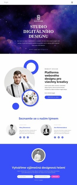 Bezplatná Online Šablona Pro Digitální Design Agentura