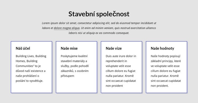 Vytváříme úspěšné projekty Šablona webové stránky