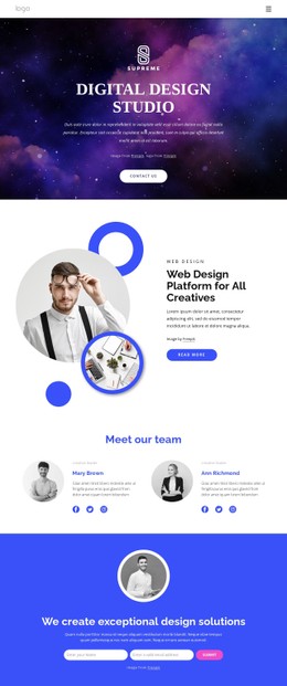 Digital Design Agency Single Page Template