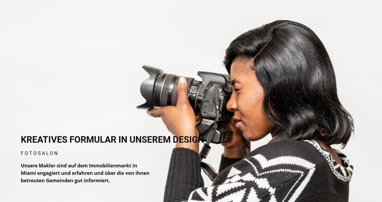 Kreativer Fotograf Website design