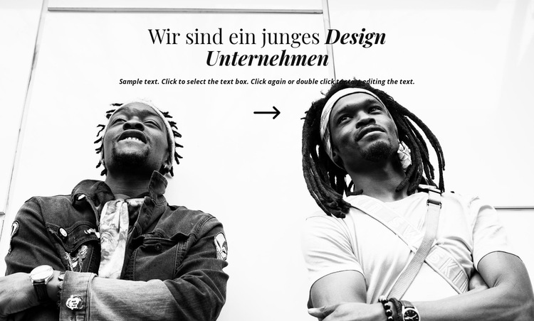 Junge Designfirma Website-Vorlage