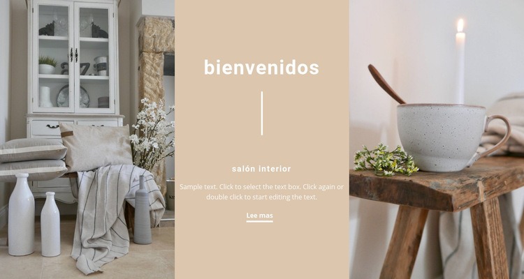 Detalles interiores elegantes Plantillas de creación de sitios web