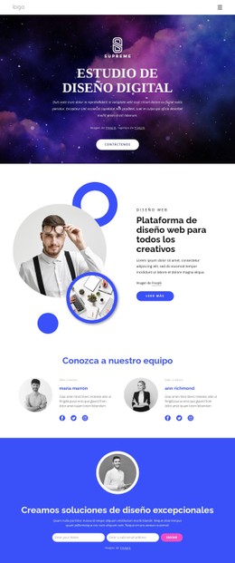 Agencia De Diseño Digital Plantilla De Una Sola Página