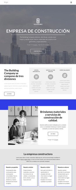 Empresa De Obra Nueva: Plantilla De Página HTML