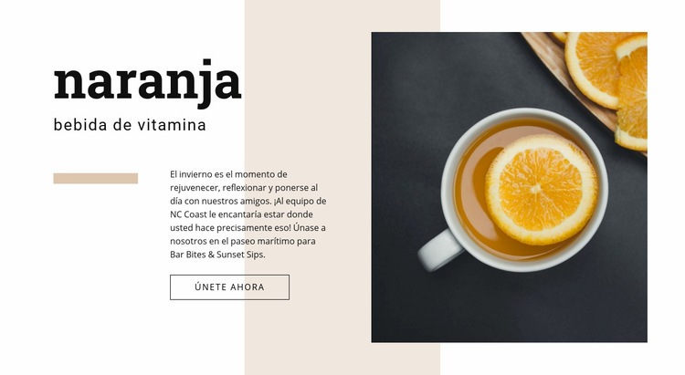 Bebidas saludables Plantilla HTML5