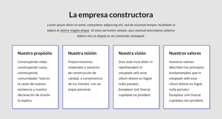 Creamos proyectos exitosos Plantilla de sitio web