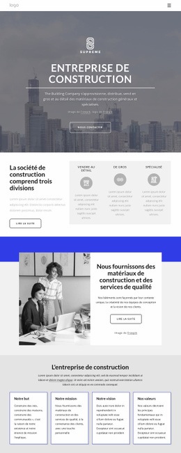 Superbe Conception Web Pour Nouvelle Entreprise De Construction