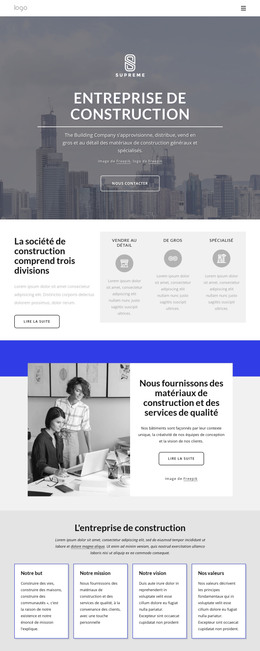 Nouvelle Entreprise De Construction - Modèle De Page HTML