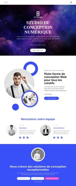 Agence De Conception Numérique - Modèle HTML5 Réactif