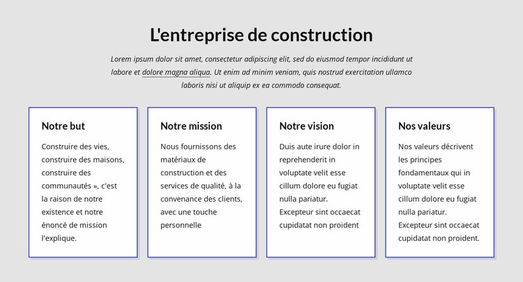 Nous créons des projets réussis Modèle