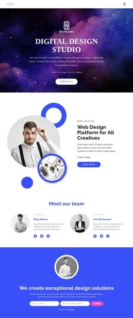 Digital Design Agency - Simple Homepage Design