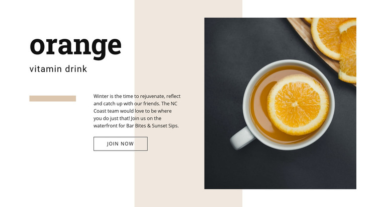 Healthy drinks Homepage Design