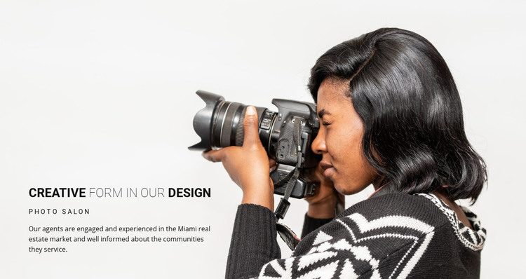 Creative photographer  Homepage Design