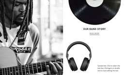 Music Brand Story - HTML Web Page Template