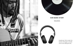 Music Brand Story Simple CSS Template