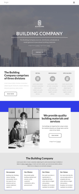 New Building Company Html5 Responsive Template