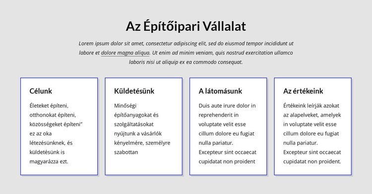 Sikeres projekteket készítünk Weboldal sablon