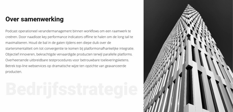 Win-win bedrijfsstrategie Bestemmingspagina