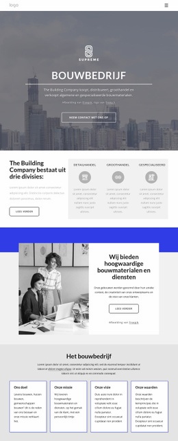 Nieuwbouw Bedrijf - HTML5 Website Builder