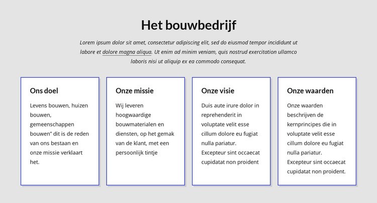 Wij creëren succesvolle projecten HTML5-sjabloon