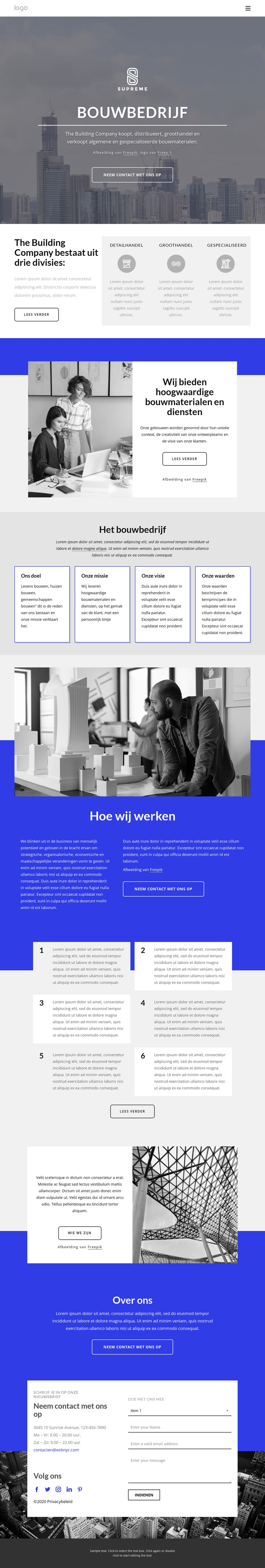 Nieuwbouw bedrijf WordPress-thema