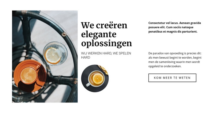 Creëer een elegant restaurant Website mockup