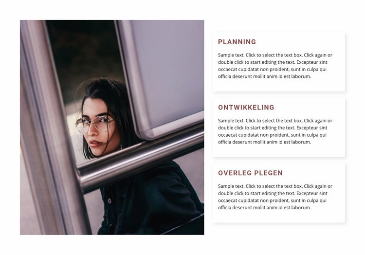 Planning en ontwikkeling Website mockup