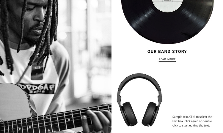 Music brand story  One Page Template