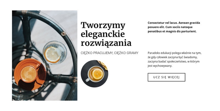 Stwórz elegancką restaurację Szablon jednej strony