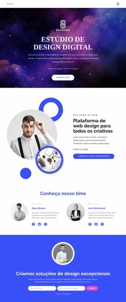 Modelo On-Line Gratuito Para Agência De Design Digital