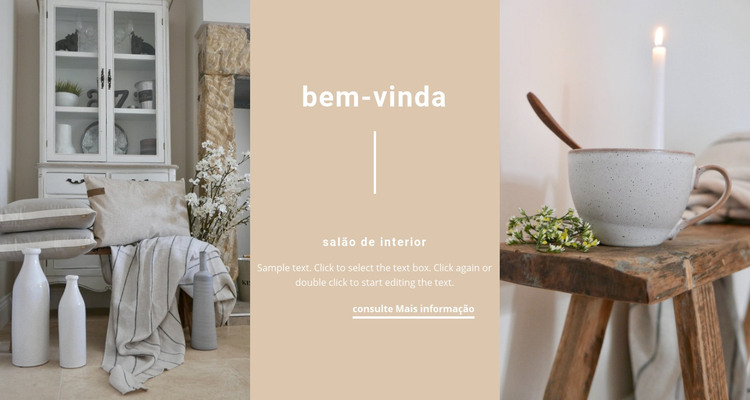 Detalhes elegantes do interior Modelo HTML