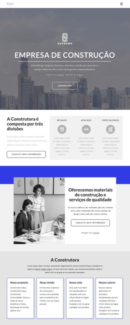 Nova Construtora - Modelo HTML5 Pronto Para Usar
