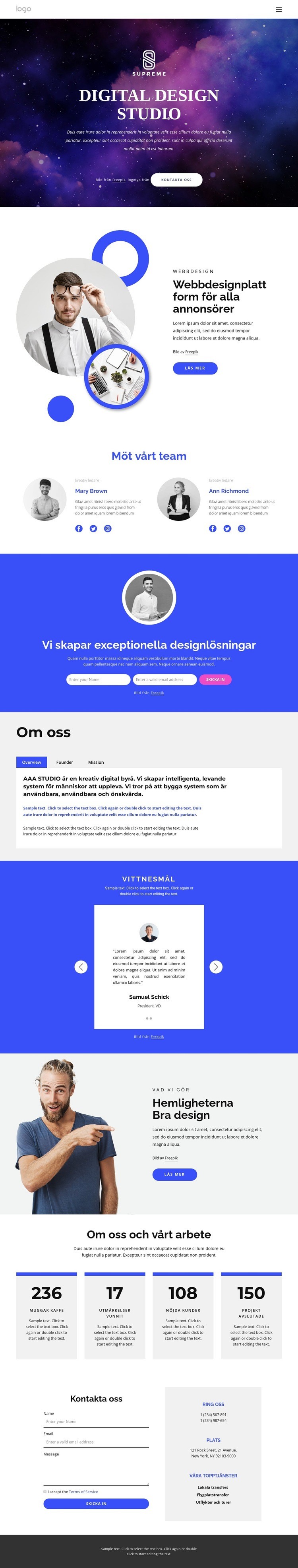 Digital designbyrå CSS -mall