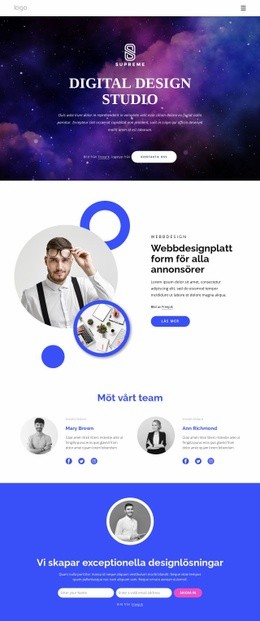 Digital Designbyrå - HTML-Webbplatsmall