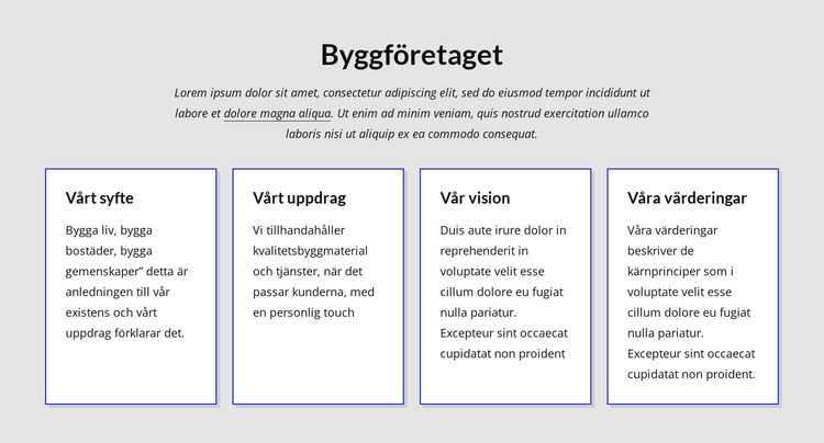 Vi skapar framgångsrika projekt Webbplats mall