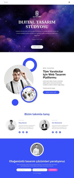 Dijital Tasarım Ajansı - HTML Web Sitesi Şablonu