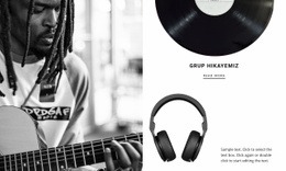 Müzik Markası Hikayesi Şablonlar Html5 Duyarlı Ücretsiz