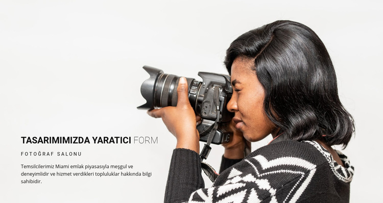 Yaratıcı fotoğrafçı Web Sitesi Şablonu