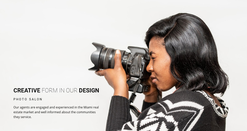 Creative photographer  Web Page Design
