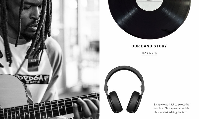 Music brand story  Web Page Design