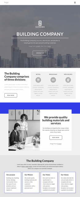 New Building Company Agency Website