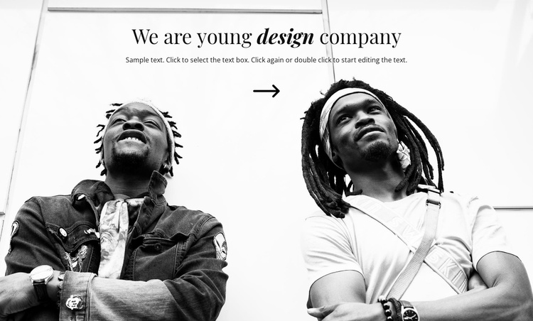 Young design company Landing Page