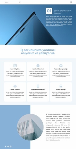 Şirket Yolu - Herhangi Bir Cihaz Için Bir Sayfa Şablonu