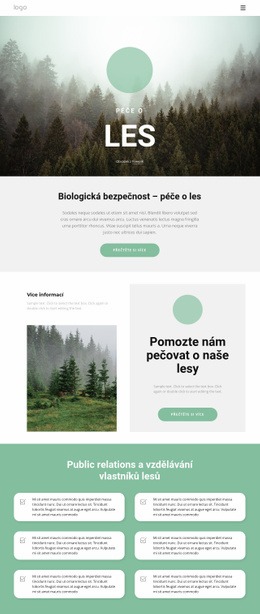 Péče O Parky A Lesy Webdesign