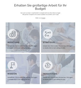 Tolle Arbeit Für Ihr Budget – Mehrzweck-Einseitenvorlage