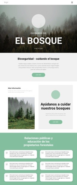 Cuidando Parques Y Bosques - Diseño De Sitio Moderno