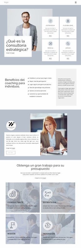 Maqueta De Pantalla Para Consultoría Estratégica