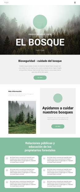 Página Web Para Cuidando Parques Y Bosques