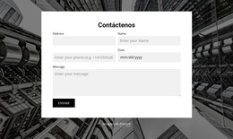 Formulario De Contacto Con Imagen De Fondo: Plantilla De Código HTML